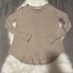 Women's Beige Long Sleeve Top